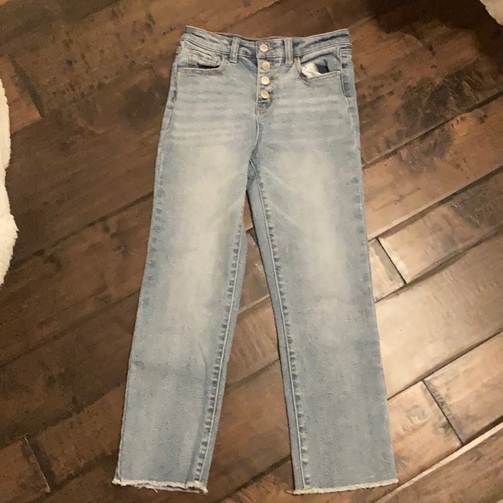 High rise straight leg jeans